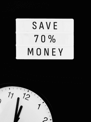 비용 절감, 최대 70%